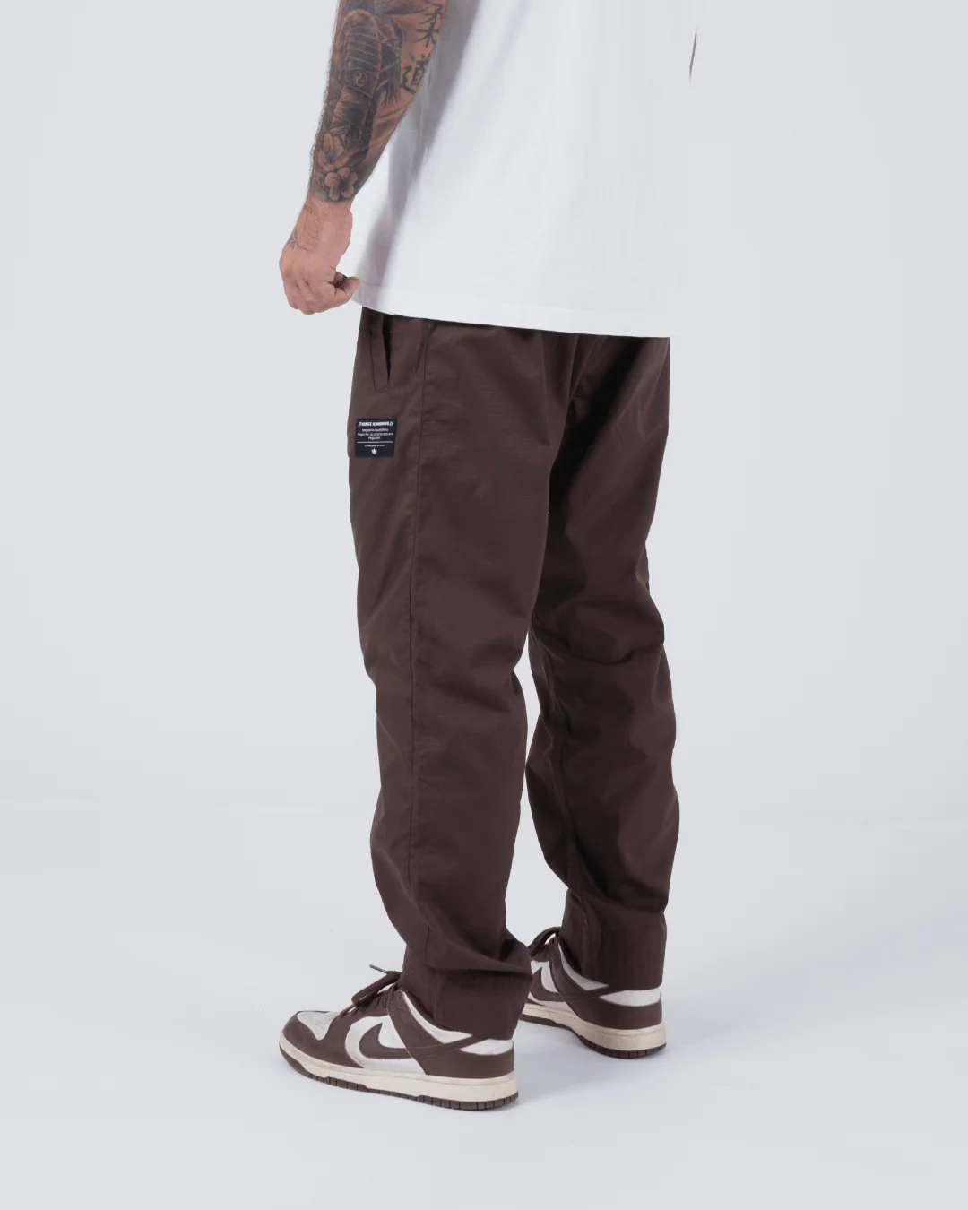 Casual Rip Stop Gi Pant - Brown - Image 3