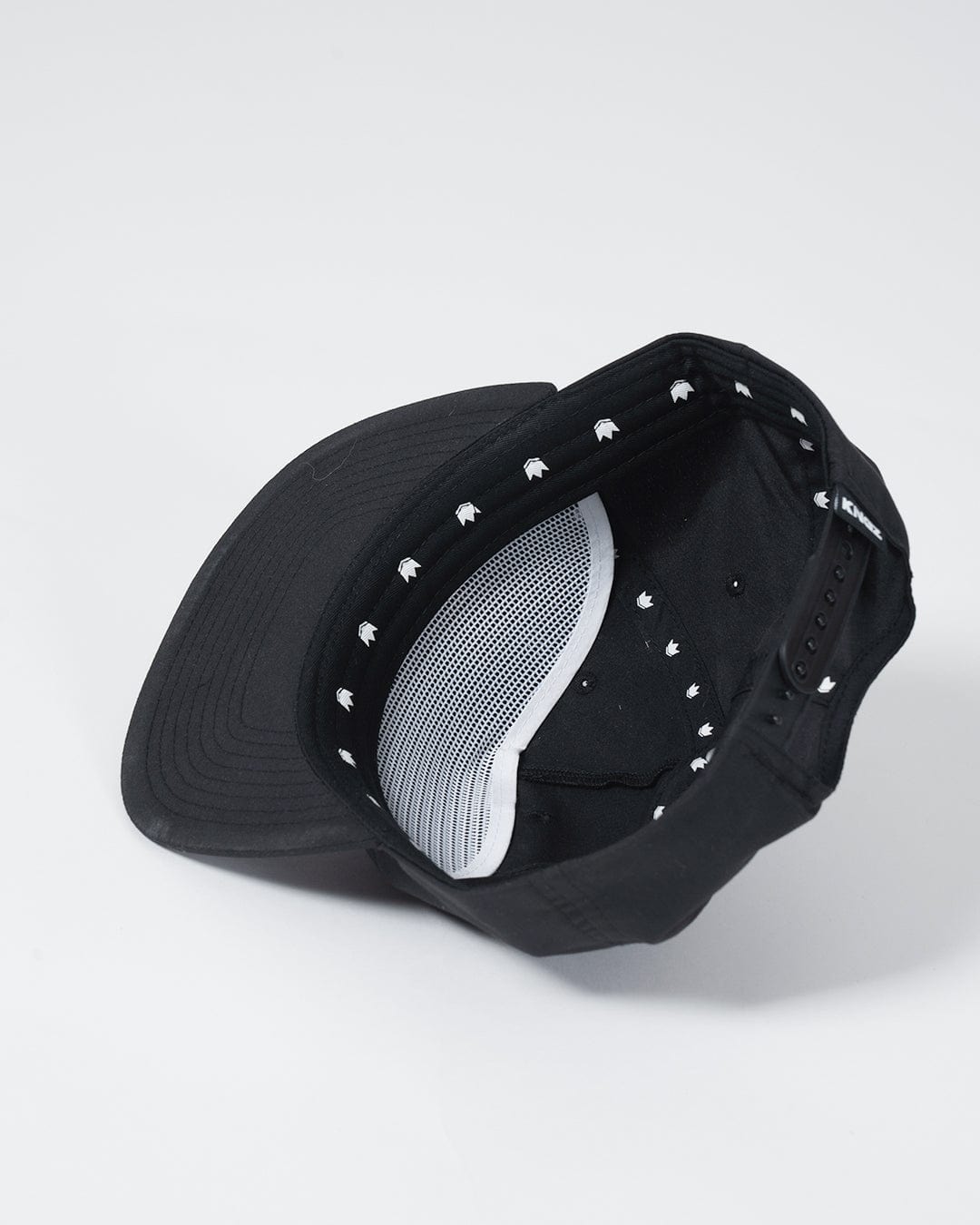 Crown Patch 5-Panel Strapback Hat - Black - Image 7