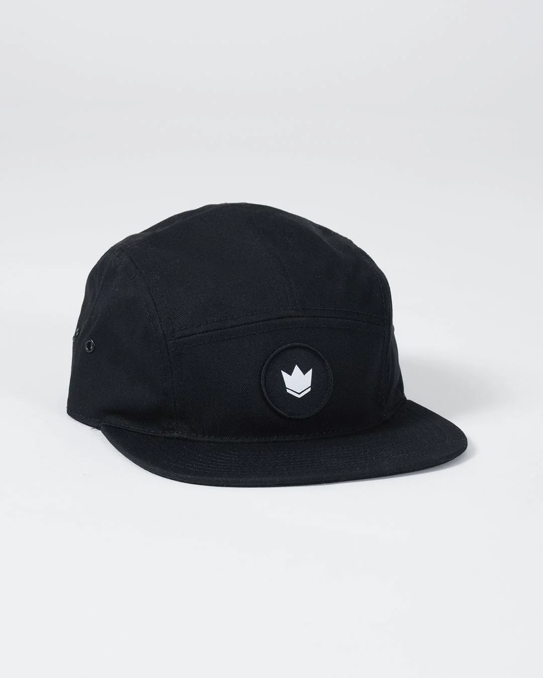 Crown Patch Strapback Hat - Black - Image 6