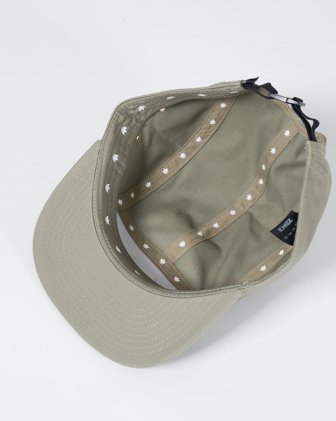 Crown Patch Strapback Hat - Sage Green - Image 10