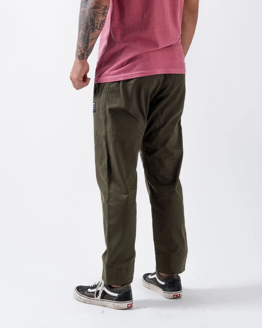Casual Cotton Gi Pant - Military Green - Image 3