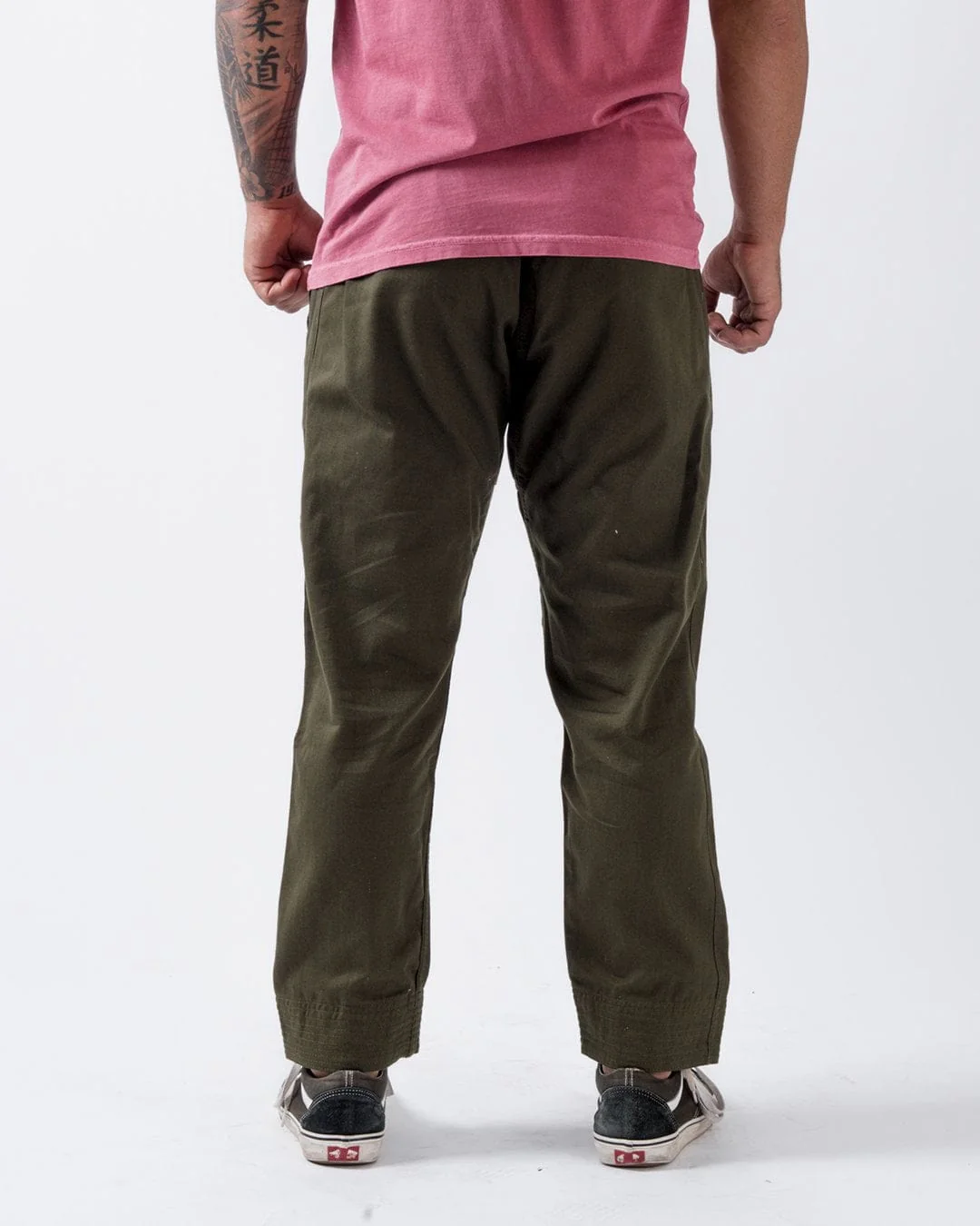 Casual Cotton Gi Pant - Military Green - Image 4