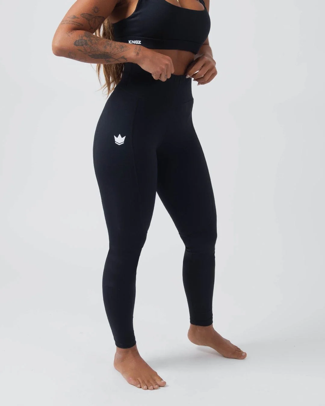 Kore Womens Grappling Spats - Black - Image 6