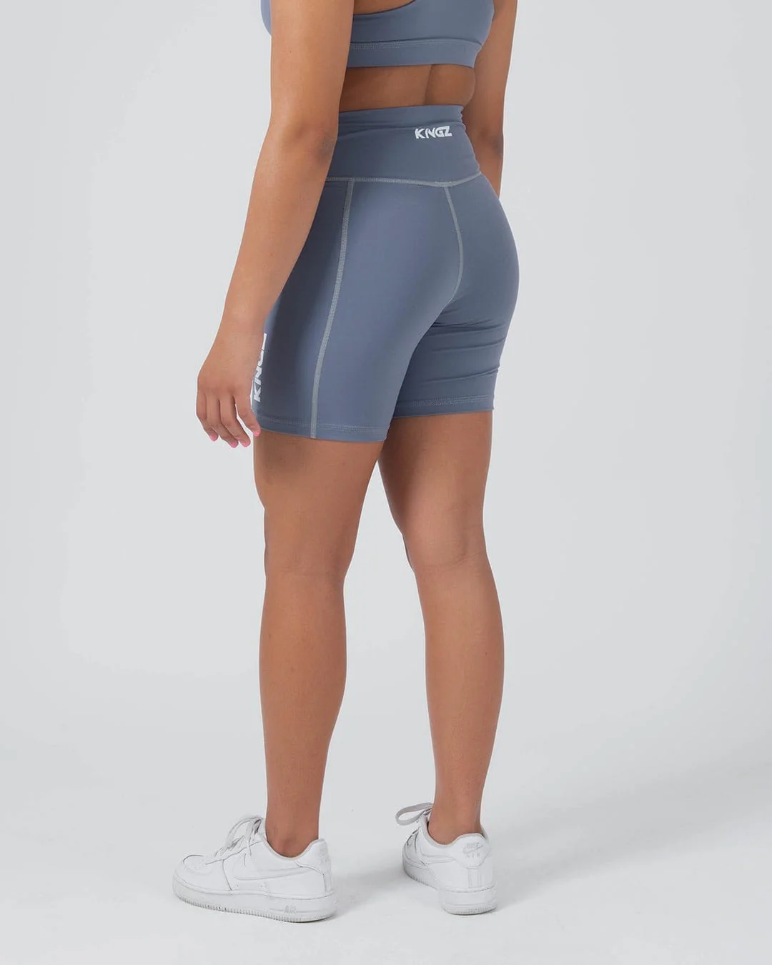 Kore Womens Training Shorts - Smoke Blue - Image 3