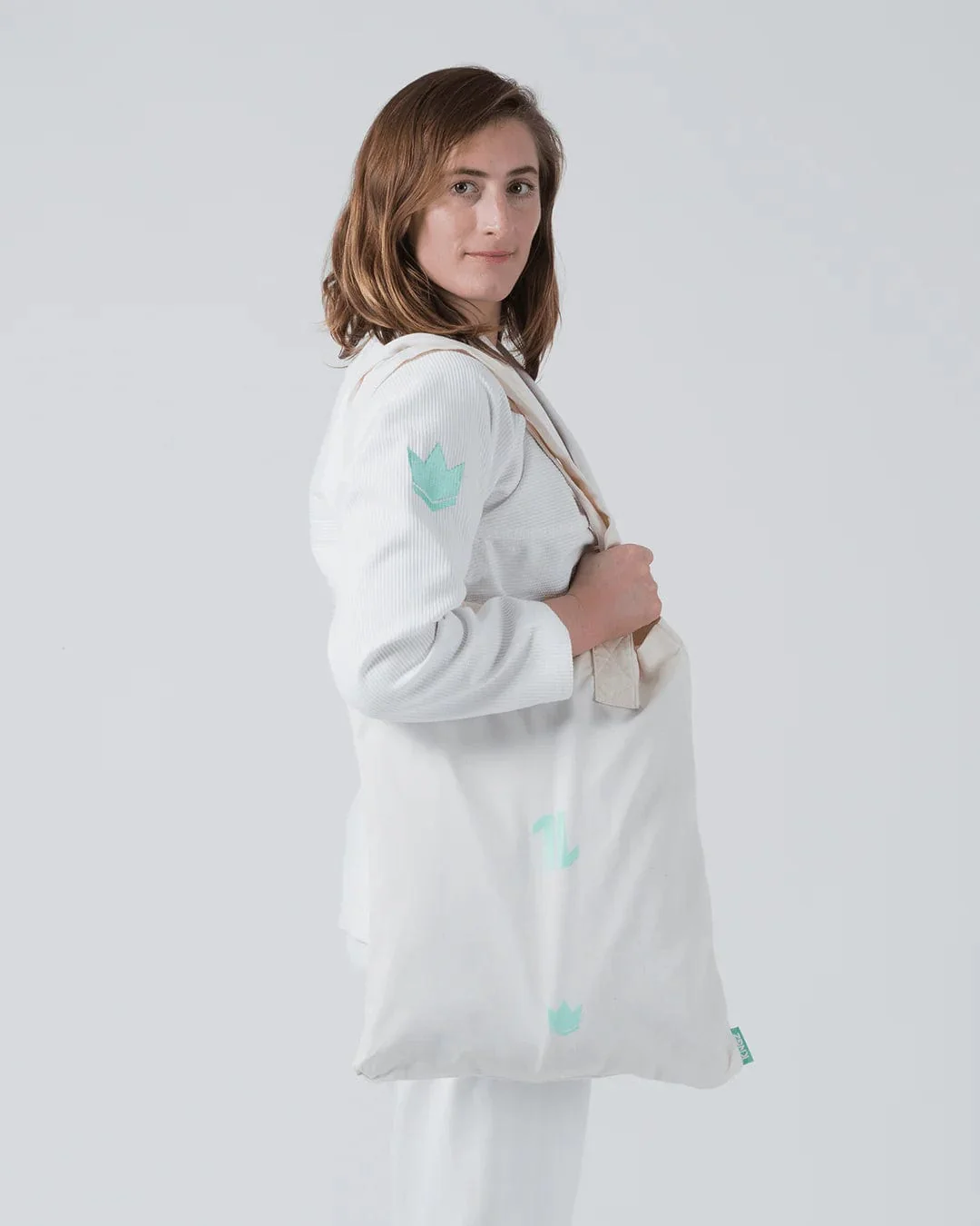 The ONE Womens Jiu Jitsu Gi - Sage Mint Edition - White - Image 15