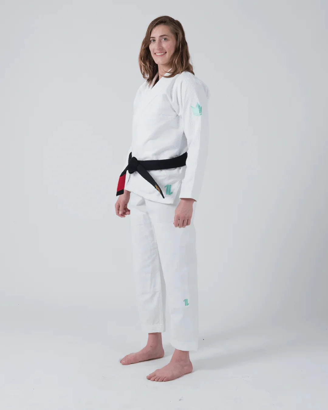 The ONE Womens Jiu Jitsu Gi - Sage Mint Edition - White - Image 4